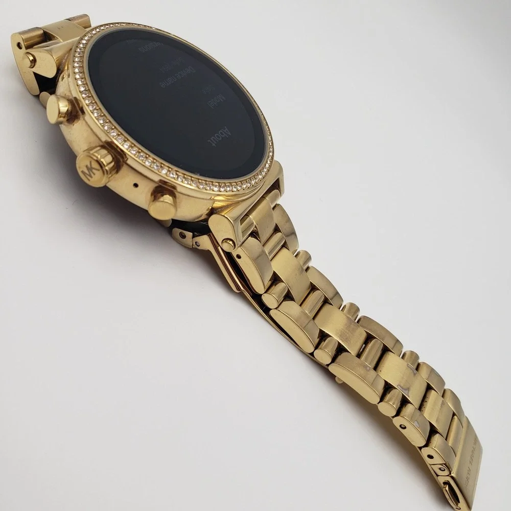 Michael Kors Smartwatch Women Gold Sofie 0894 MKT5062 Crystal Pave Digital Watch